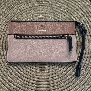 Kate Spade Tan and Black wristlet